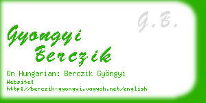 gyongyi berczik business card