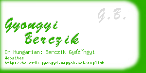 gyongyi berczik business card